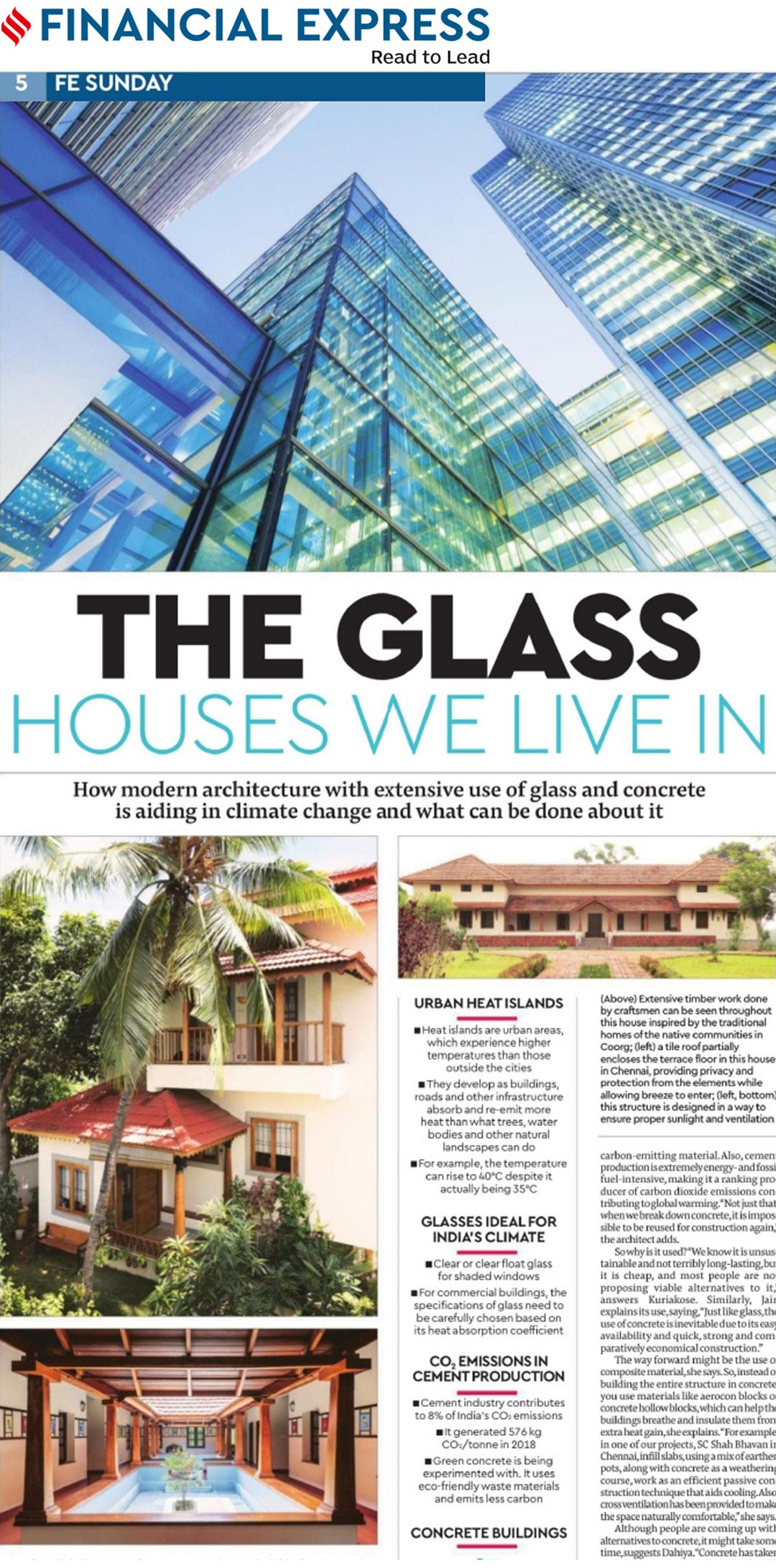 financial express the glass houses