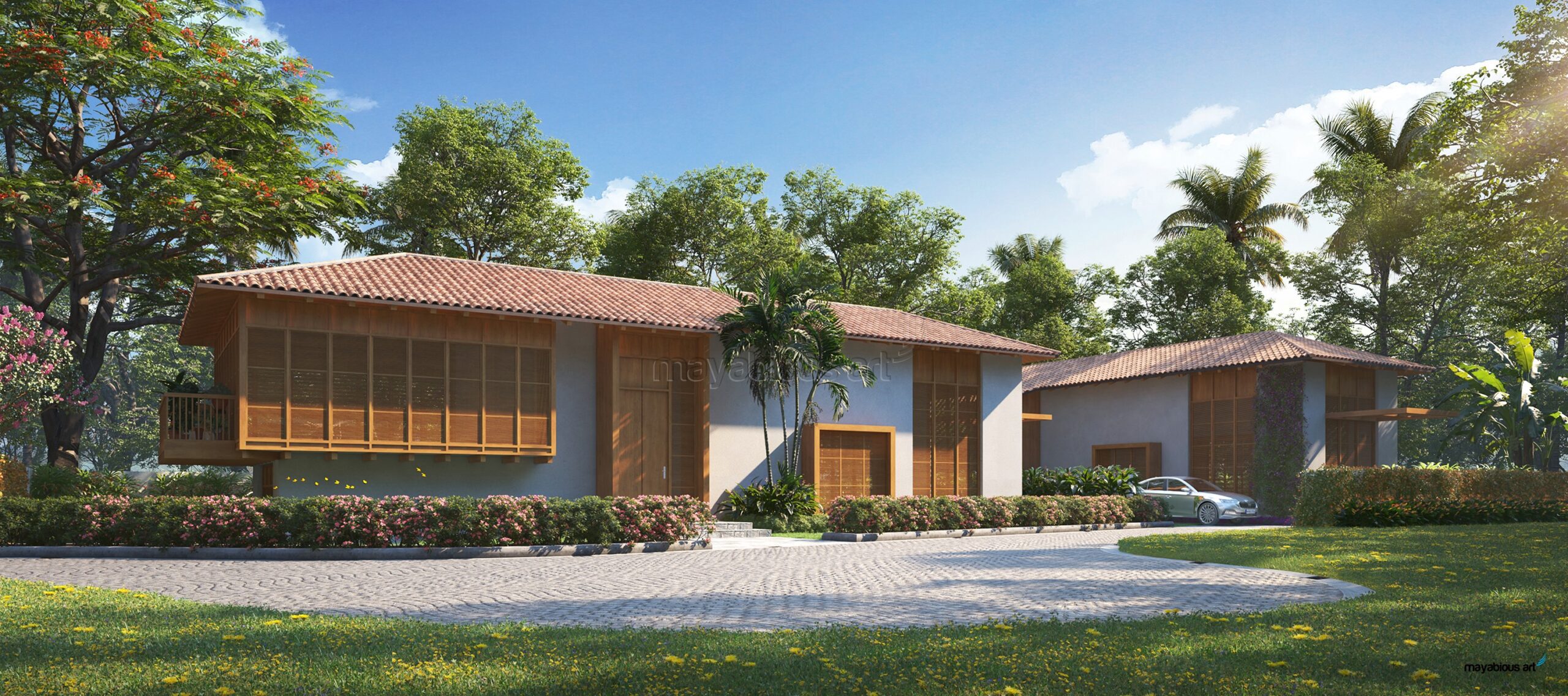 2bhk villa elevation view 001 day 2025.01.13
